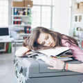 Icon young woman sleeping in office 516608796 1258x838